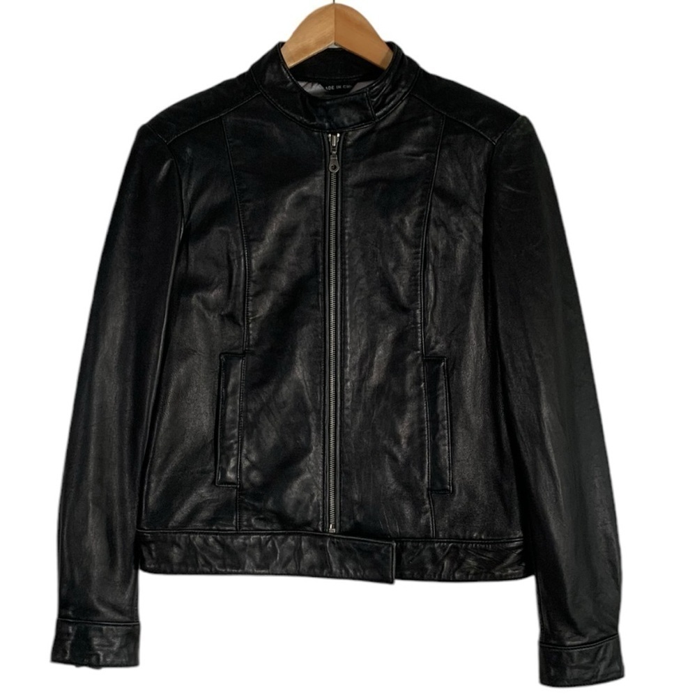 VINTAGE Marvin Richards Leather Moto Jacket Size Medium